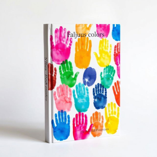 A vibrant and artistic book cover featuring 36 unique fingerprints, each displaying a different color