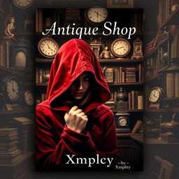 An intriguing book cover design for "Antique Shop" by Xmplcty