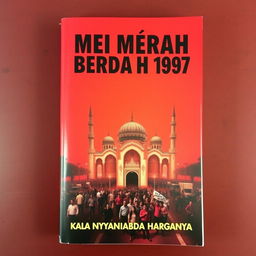 A striking novel cover showcasing a background of rich red with subtle touches of black, setting a bold and intense mood