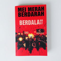 A compelling novel cover that features a vivid red background accented by subtle black elements, creating a highly dramatic effect