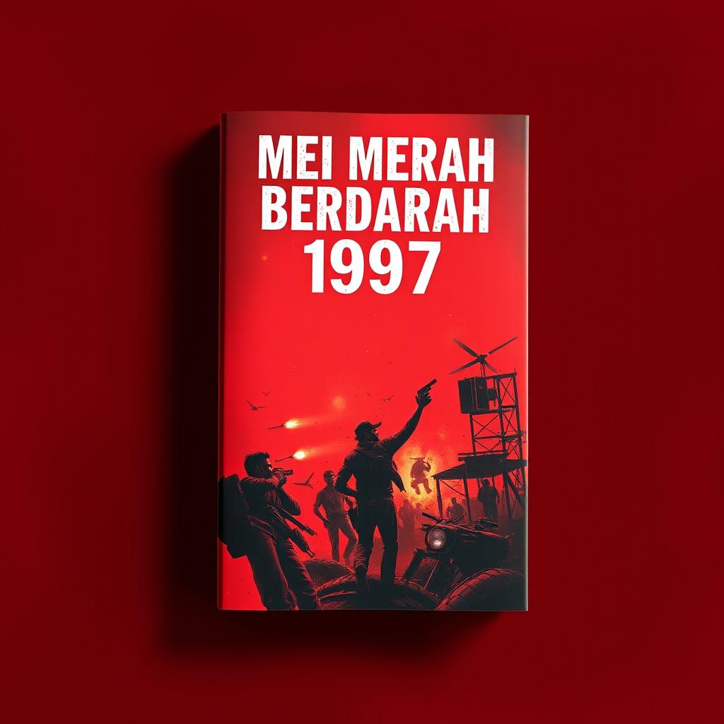 A captivating novel cover that features a vibrant red background interspersed with subtle hints of black, creating a striking visual effect