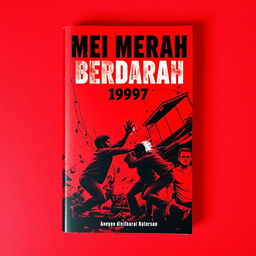 A dynamic novel cover featuring a bold red background enhanced by subtle touches of black, creating a striking visual impact