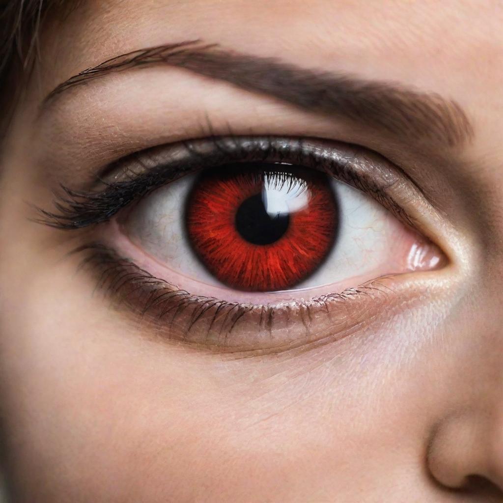 Modify the image of a boy being scolded by his mother, now his eyes are transforming into Sharingan, echoing a sense of mystique and power.