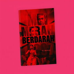 A bold and striking book cover titled "MEI MERAH BERDARAH 1997" featuring a vivid background in shades of red and black