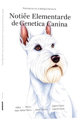 A book cover design featuring a prominent, detailed illustration of a white Zwergschnauzer, showcasing its characteristic features like the wiry fur, bushy beard, and expressive eyes