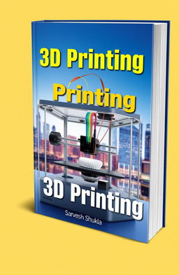 A captivating book cover design for a book titled '3D Printing' by Sarvesh Shukla