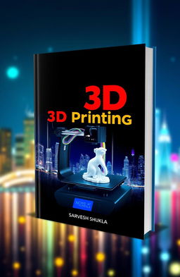 A captivating book cover design for a book titled '3D Printing' by Sarvesh Shukla