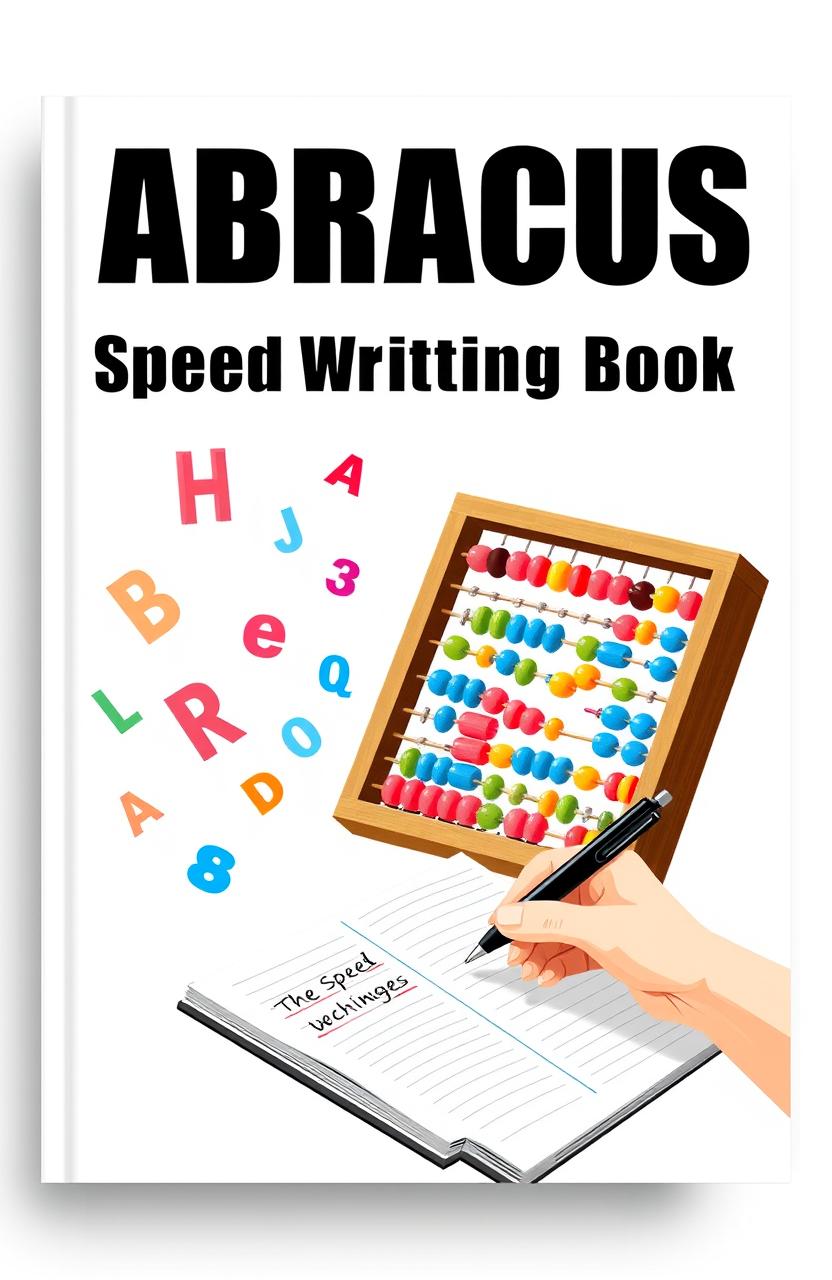 A visually appealing cover design for an 'Abacus Speed Writing Book'