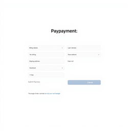 A clean and modern desktop payment page design set against a white background