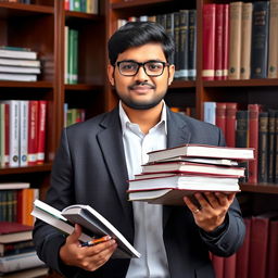 A portrait of a distinguished male scholar, Sarvesh Shukla, who is a PhD scholar holding two GATE qualifications