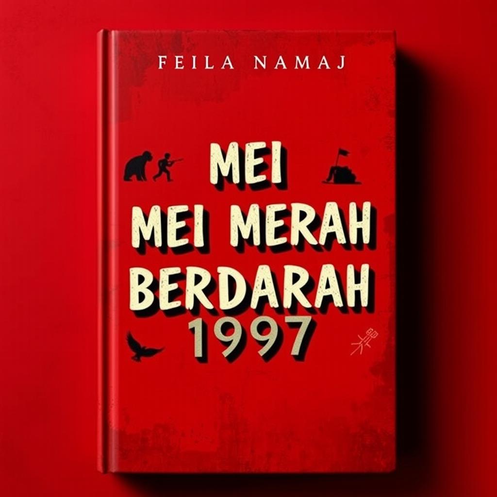 A visually striking book cover design for 'MEI MERAH BERDARAH 1997'