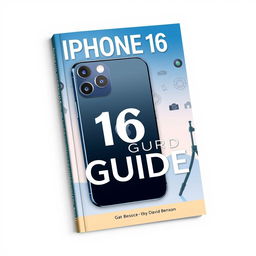 A clean and modern cover design for a photography guide titled 'IPHONE 16 PRO GUIDE by David Benson'