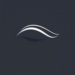 An artistic logo design featuring a stylized closed eye, represented in a minimalist style