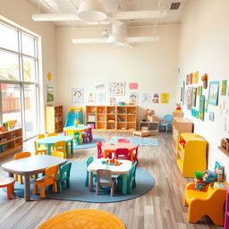 A vibrant and welcoming daycare center, designed for young children