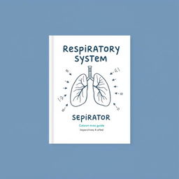 A simple and clear book cover design illustrating the respiratory system, featuring a hand-drawn style depiction of the lungs at the center