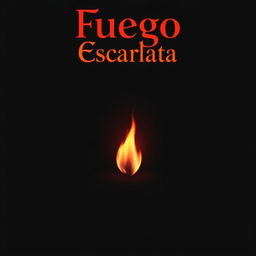 The title 'Fuego Escarlata' at the top of the image in an elegant, artistic typography