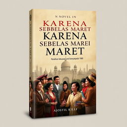 A captivating novel cover for 'Karena Sebelas Maret: Peralihan Kekuasaan dan Dampaknya pada Indonesia 1966'