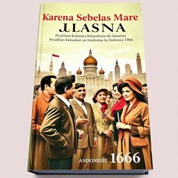 A captivating novel cover for 'Karena Sebelas Maret: Peralihan Kekuasaan dan Dampaknya pada Indonesia 1966'