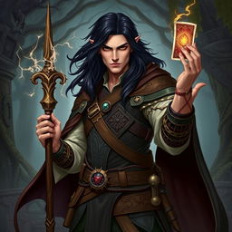 A character inspired by Gambit, portrayed in a fantasy medieval style