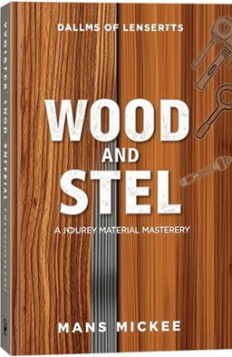 A visually captivating book cover design showcasing the theme of wood and metal