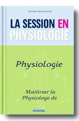 A visually engaging book cover design for the title 'LA SESSION EN PHYSIOLOGIE' featuring a modern and clean layout