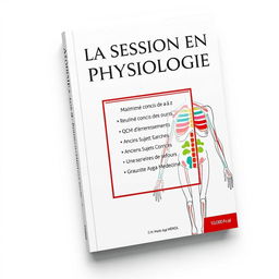 A clean and professional book cover design for the title 'LA SESSION EN PHYSIOLOGIE,' featuring the slogan 'Maîtriser la Physiologie de a à z' elegantly placed below the title