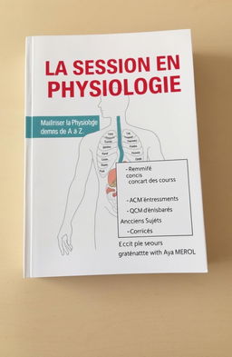 Couverture d'un livre intitulé 'LA SESSION EN PHYSIOLOGIE', avec le slogan 'Maîtriser la Physiologie de A à Z' placé juste en dessous du titre