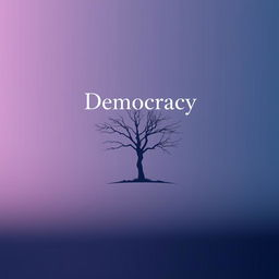 A modern and minimalist book cover for 'Democracy at Dusk', emphasizing simplicity while remaining unique and impactful