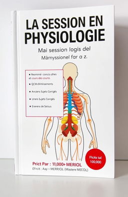 Un livre avec une couverture blanche intitulée "LA SESSION EN PHYSIOLOGIE", avec le slogan "Maîtriser la Physiologie de a à z" placé juste en dessous du titre