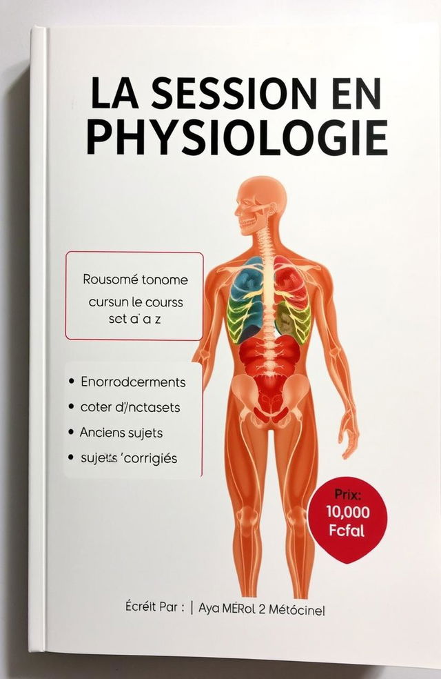 Un livre avec une couverture blanche intitulée "LA SESSION EN PHYSIOLOGIE", avec le slogan "Maîtriser la Physiologie de a à z" placé juste en dessous du titre