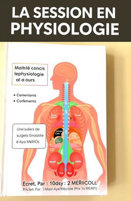 Un livre avec une couverture blanche intitulée "LA SESSION EN PHYSIOLOGIE", avec le slogan "Maîtriser la Physiologie de a à z" placé juste en dessous du titre