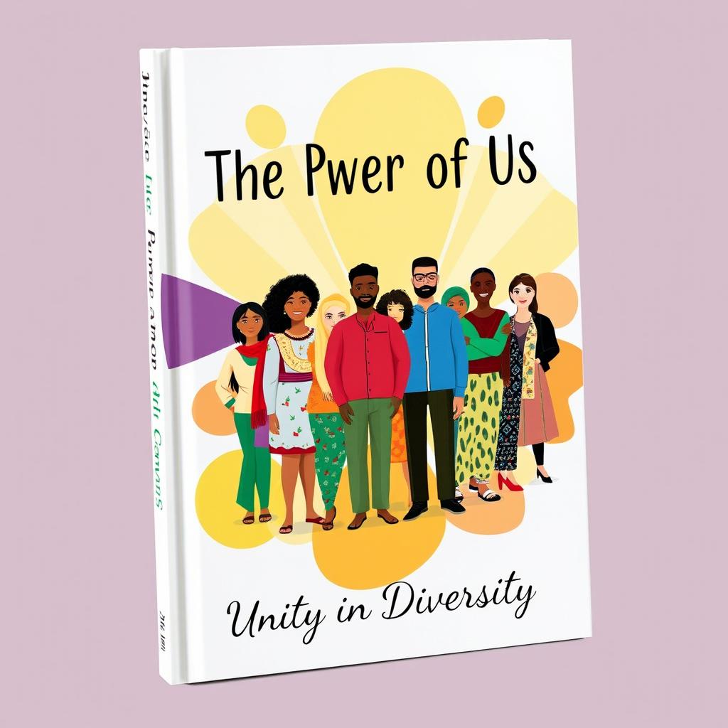 A modern and unique book cover titled 'The Power of Us • Unity in Diversity'