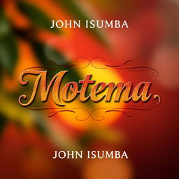 A captivating music single cover for 'Motema' by artist John Isumba, designed in an eye-catching and colorful style