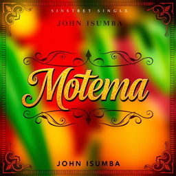 A captivating music single cover for 'Motema' by artist John Isumba, designed in an eye-catching and colorful style