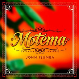 A captivating music single cover for 'Motema' by artist John Isumba, designed in an eye-catching and colorful style