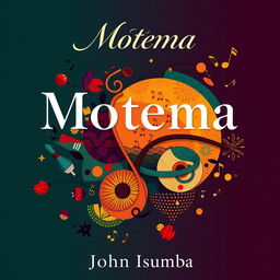 A stunning visual art poster for the song 'Motema' by artist John Isumba, featuring vibrant colors and abstract elements that reflect the rich cultural heritage and emotional depth of the music