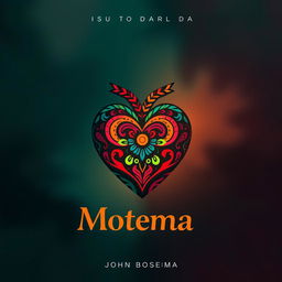 A visually captivating music artwork for the song 'Motema' by artist John Isumba, featuring a stylized heart as the central motif