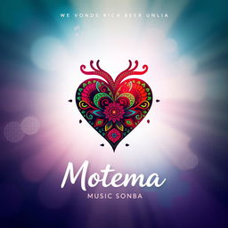 A visually captivating music artwork for the song 'Motema' by artist John Isumba, featuring a stylized heart as the central motif