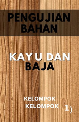 A book cover design featuring the title "PENGUJIAN BAHAN" prominently at the top in bold, clear typography