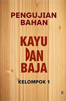 A book cover design featuring the title "PENGUJIAN BAHAN" prominently at the top in bold, clear typography