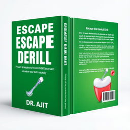 A book cover design for 'Escape the Dental Drill by Dr