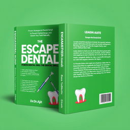 A book cover design for 'Escape the Dental Drill by Dr