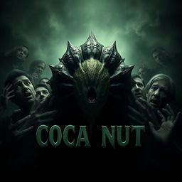 A haunting horror movie poster that revolves around the mystery of what a coca nut truly is