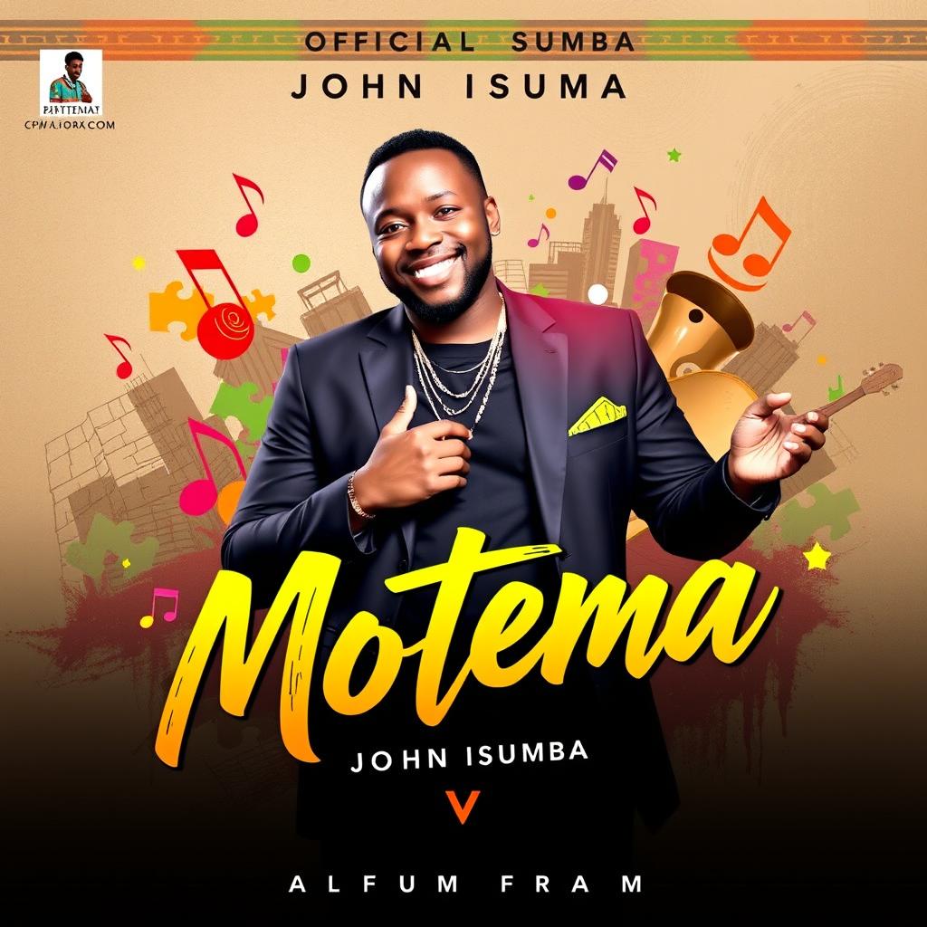 An official album cover for the song 'Motema' by artist John Isumba