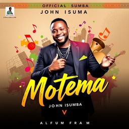 An official album cover for the song 'Motema' by artist John Isumba