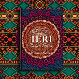 A book cover designed for a document titled 'Folio de Matrícula IERI Mariano Suárez'