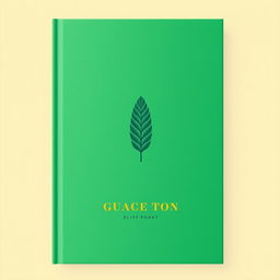 A minimalist book cover design featuring a single bold color as the background, with an elegant and simple emblem or symbol in the center