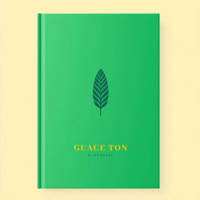 A minimalist book cover design featuring a single bold color as the background, with an elegant and simple emblem or symbol in the center