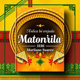 A colorful book cover design featuring the title 'Folio de Matrícula IERI Mariano Suarez'