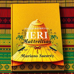 A colorful book cover design featuring the title 'Folio de Matrícula IERI Mariano Suarez'